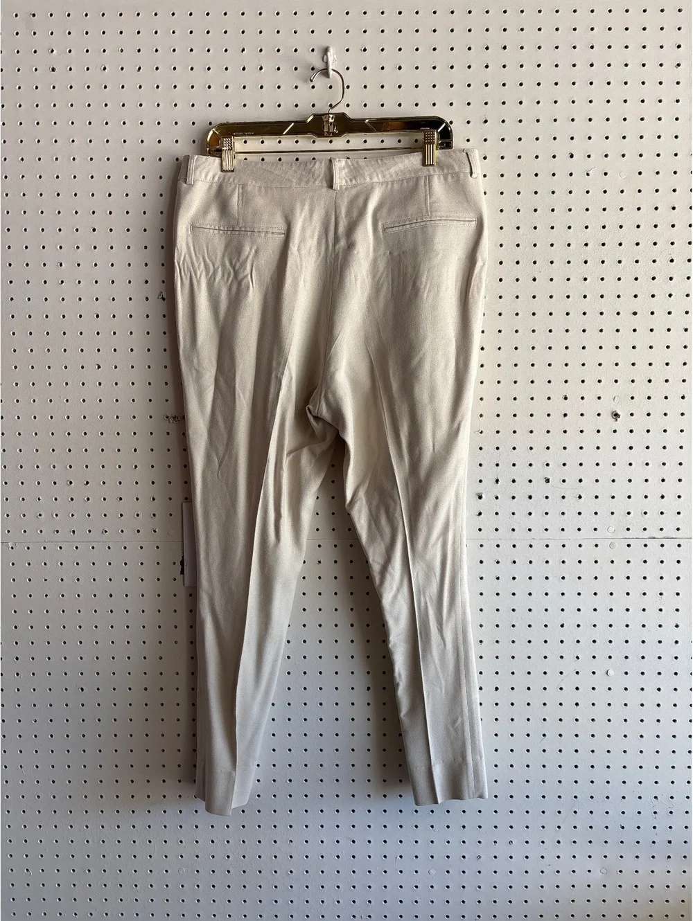 Helmut Lang Cream High-Waisted Pants Size 8